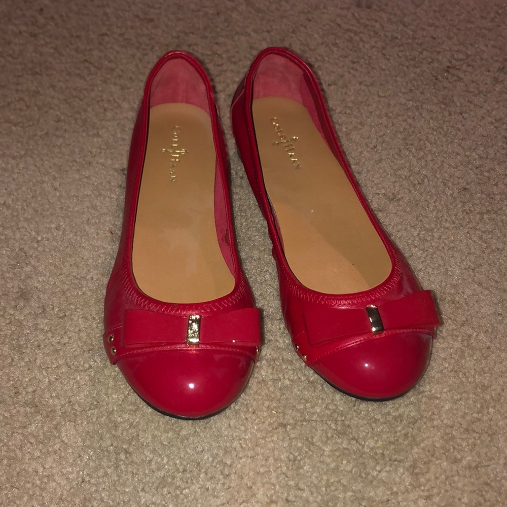 COLE HAAN Monica red ballet flats